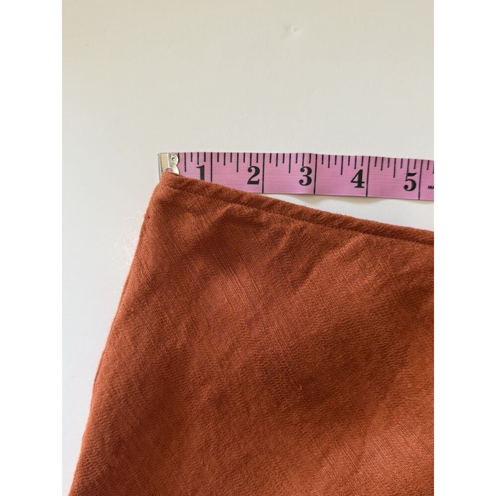 Eileen Fisher Linen Blend Maxi Skirt Burnt Orange Lagenlook Minimalist Boho Med - Picture 8 of 12